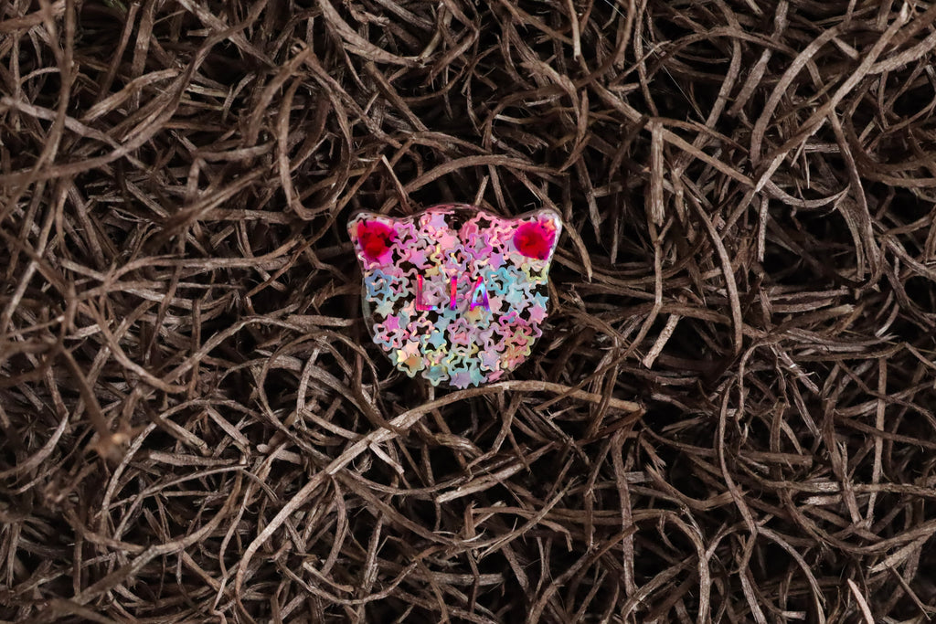 Chapa identificativa para gatos con estrellas